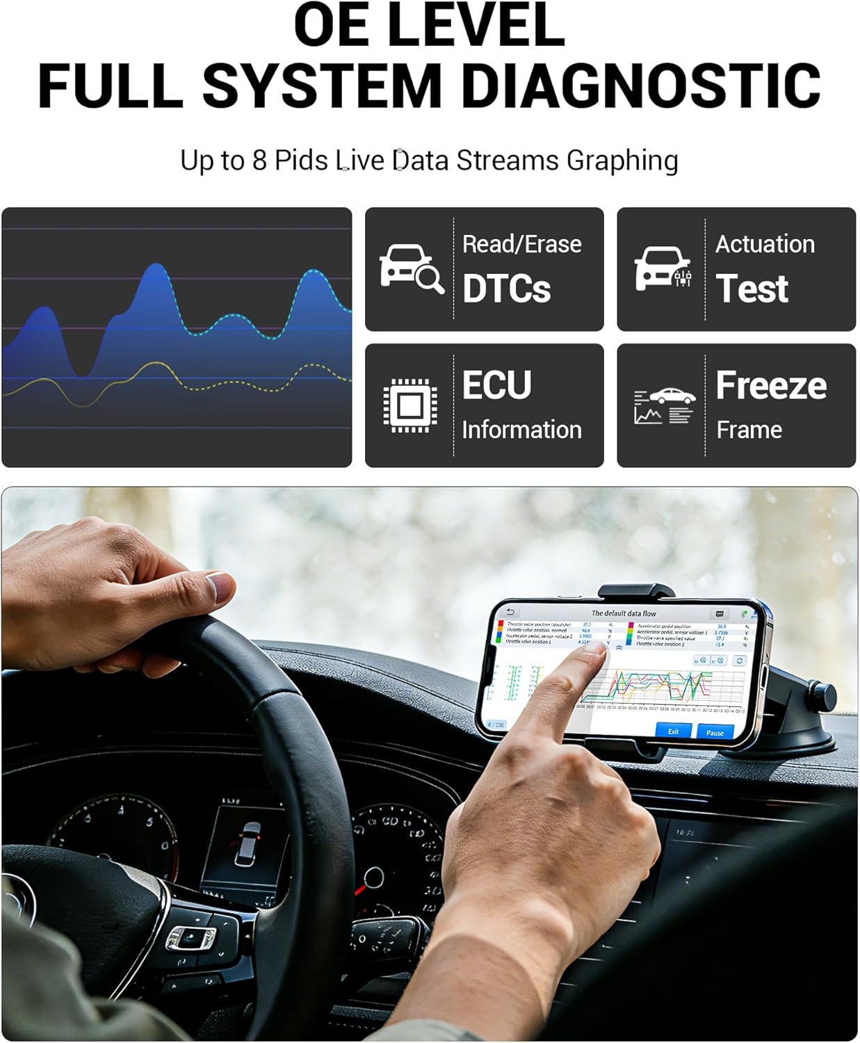 Thumbnail 3 de XTOOL Anyscan A30M OBD2 Scanner Kit: Wireless Bi-Directional Diagnostics with 26 Resets and Lifetime Updates