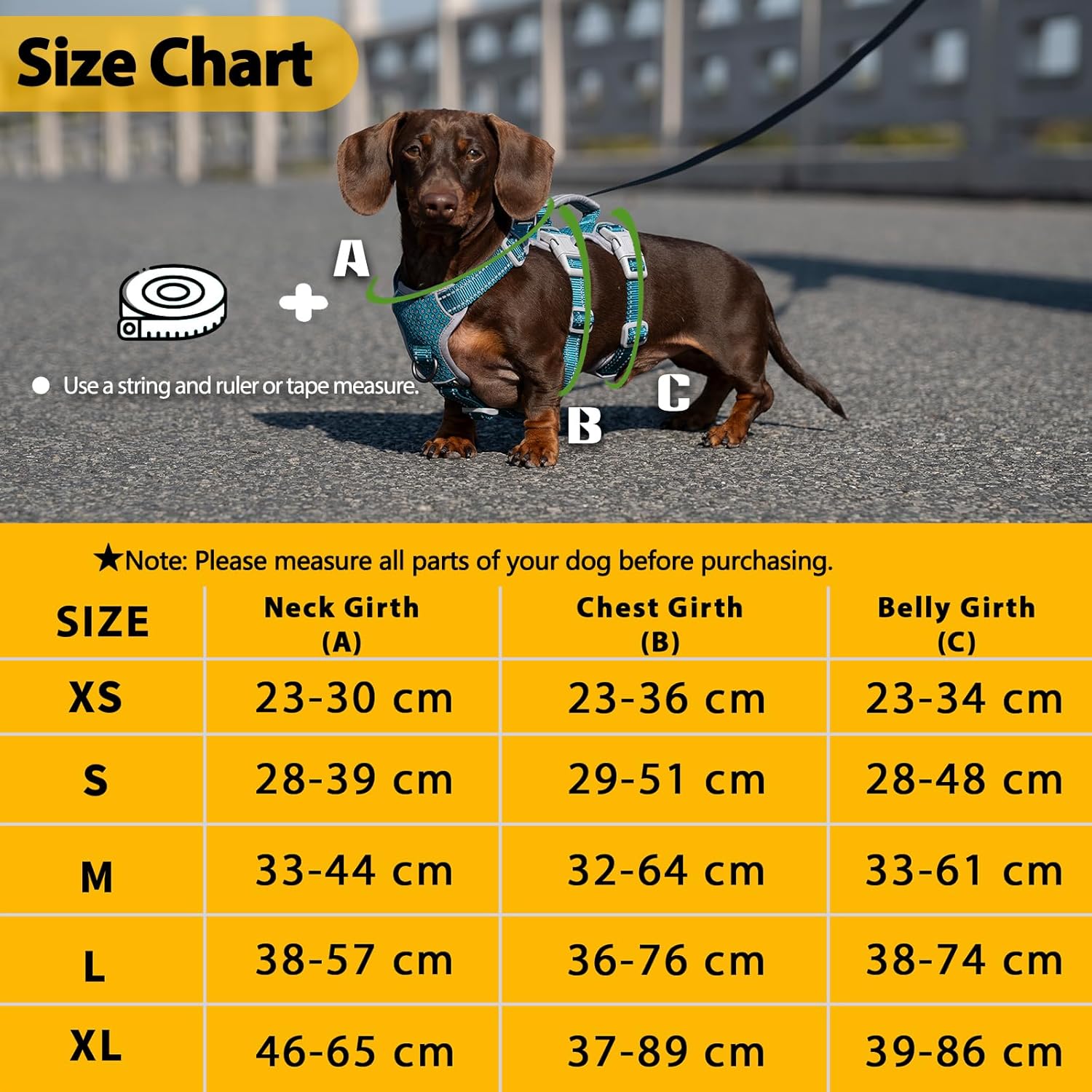 Detalle 2 de Huntboo Escape Proof Dog Harness XL: Reflective, No-Pull Vest with Front & Back Leash Clips