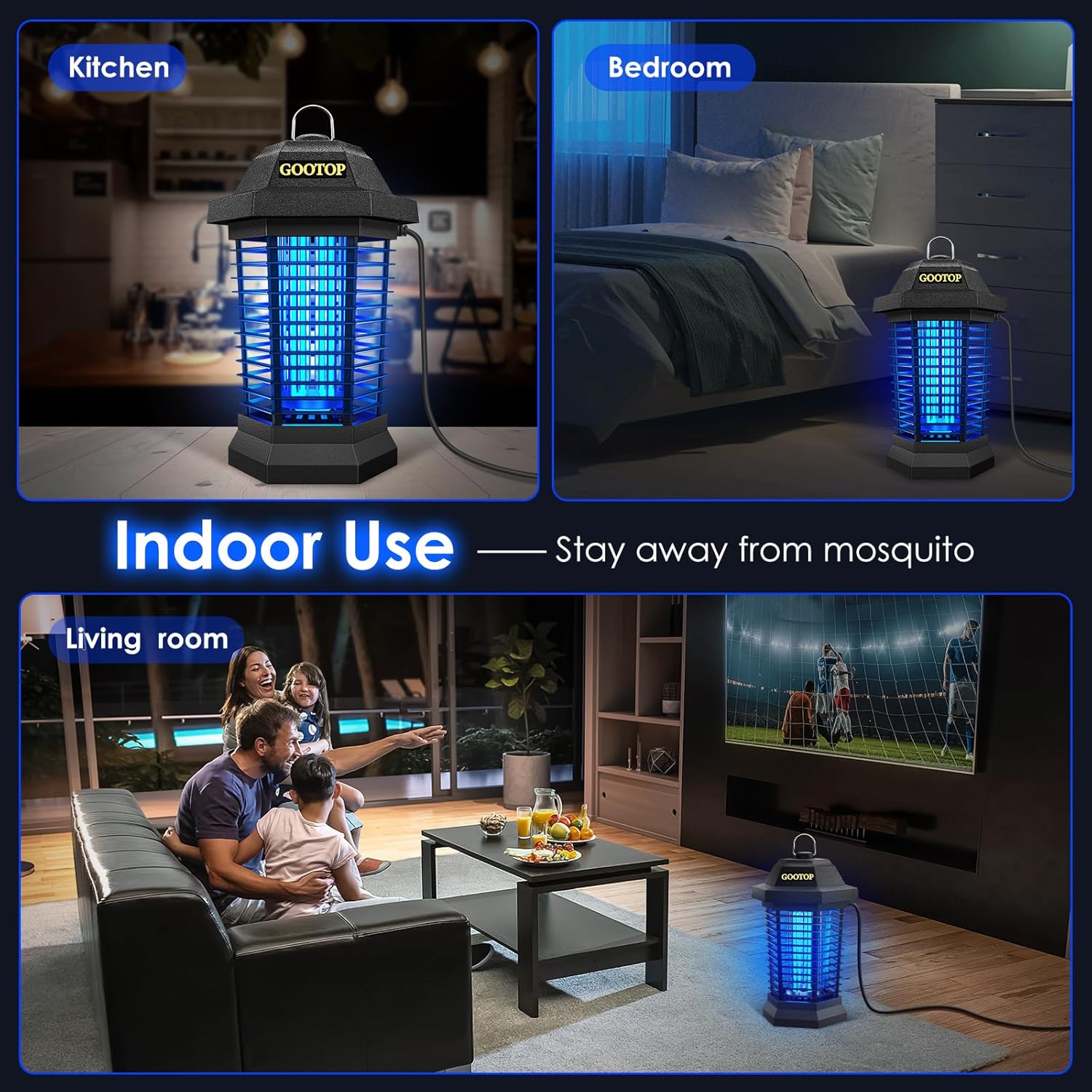 Detalle 2 de GOOTOP Bug Zapper 4200V Electric Fly Zapper