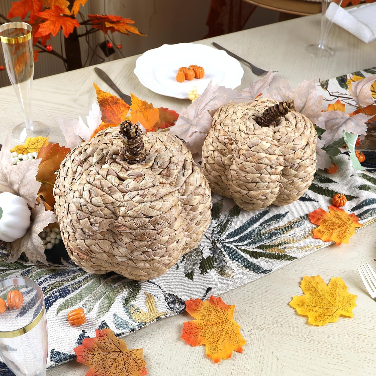 Thumbnail 5 de Winemana Woven Pumpkin Decor, Cattail