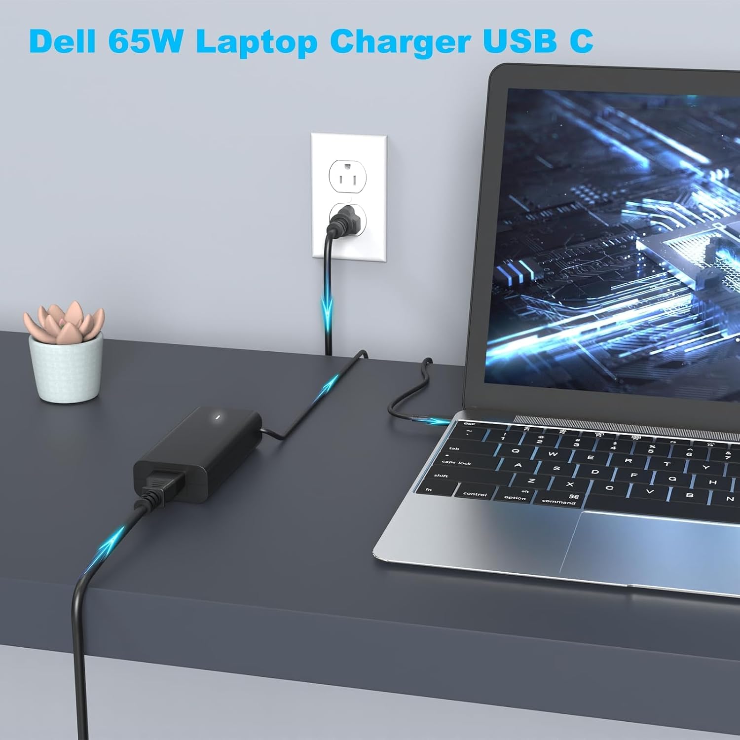Detalle de GDTOWD USB-C laptop charger 65W
