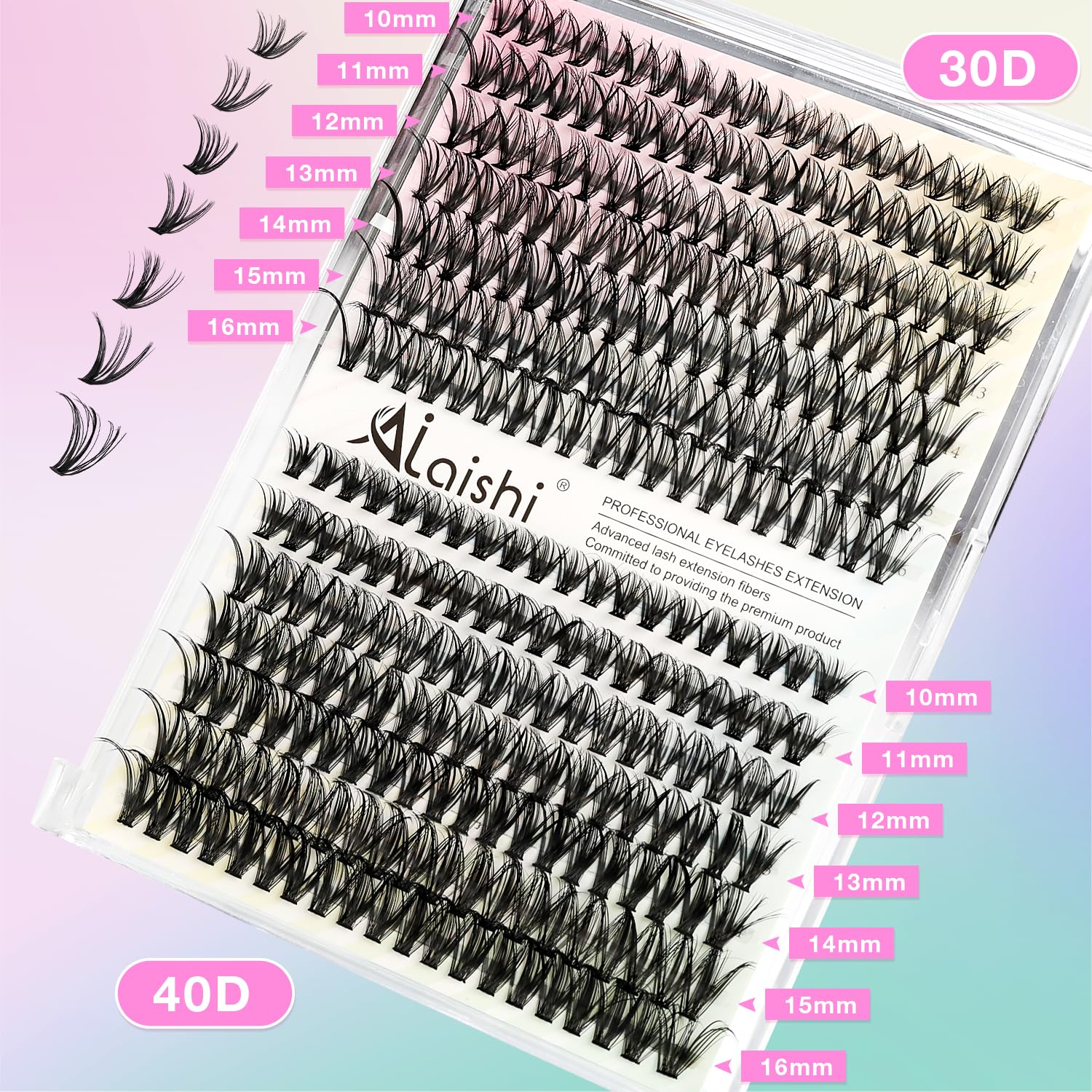 Thumbnail 3 de Lash Clusters Kit DIY 9-16mm Fluffy D-Curl