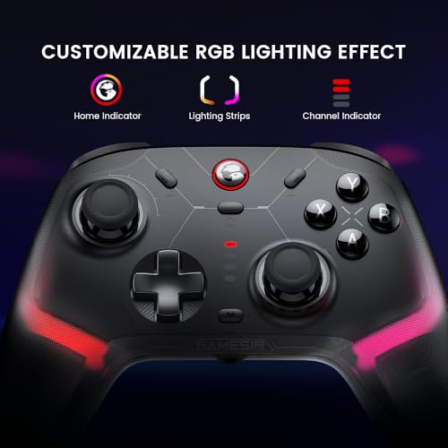 Detalle de GameSir Cyclone 2, manette multiplateforme avec sticks TMR et dock de charge