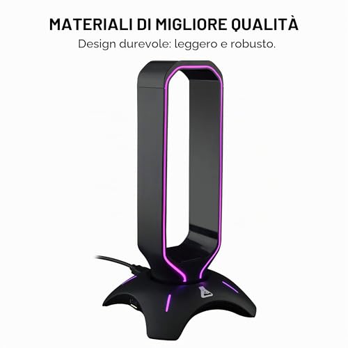 Thumbnail 6 de THE G-LAB K-Stand Radon: Supporto per Cuffie da Gioco con RGB e HUB USB 2x2.0