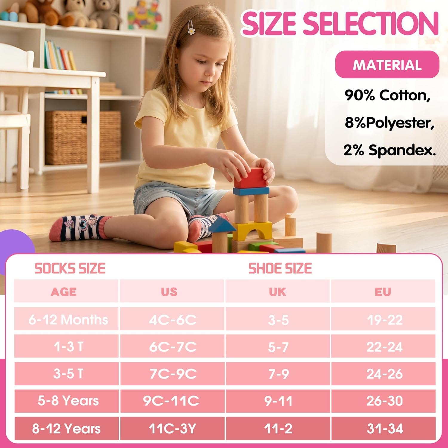 Thumbnail 5 de Welwoos Baby Grip Socks, Cotton