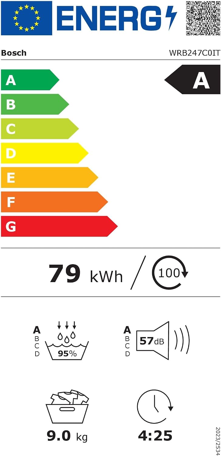 Thumbnail 6 de Bosch WRB247C0IT: Asciugatrice a pompa di calore 9 kg, Serie 8, Bianco