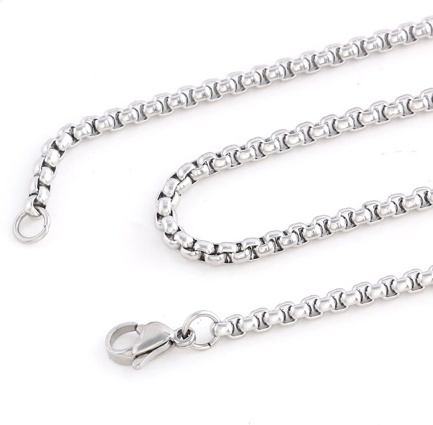 Thumbnail 2 de DonDon Collana Uomo in Acciaio Inox con Ciondolo Dente – Lunghezza 52 cm, Sacchetto in Velluto