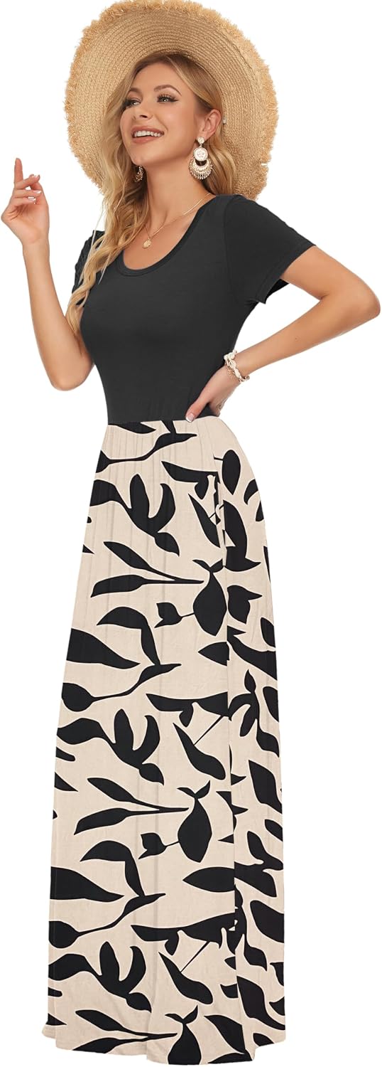 Detalle de AUSELILY Maxi Dress for Women - Summer Casual Long Dress with Pockets