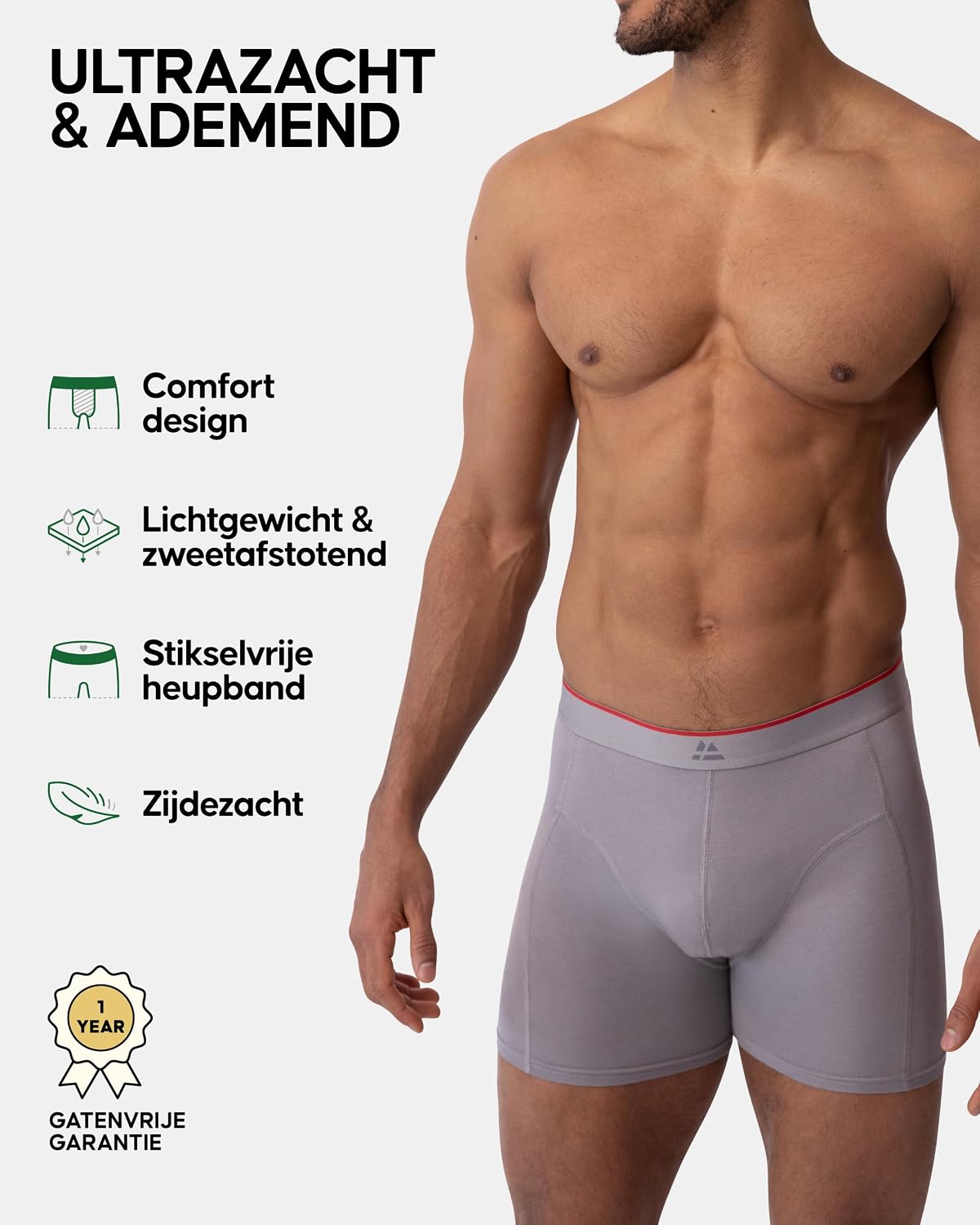 Detalle de DANISH ENDURANCE 153000 bamboe boxershorts voor heren, 6- of 10-pack