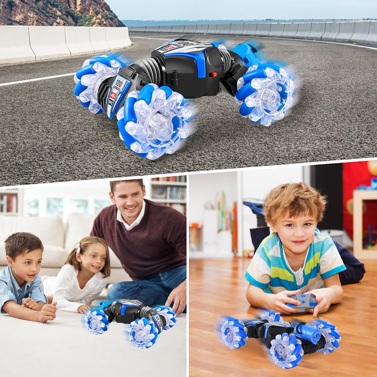Detalle de FORMIZON 1 RC-stuntauto 4WD met gebarenbediening en 360°-rotatie