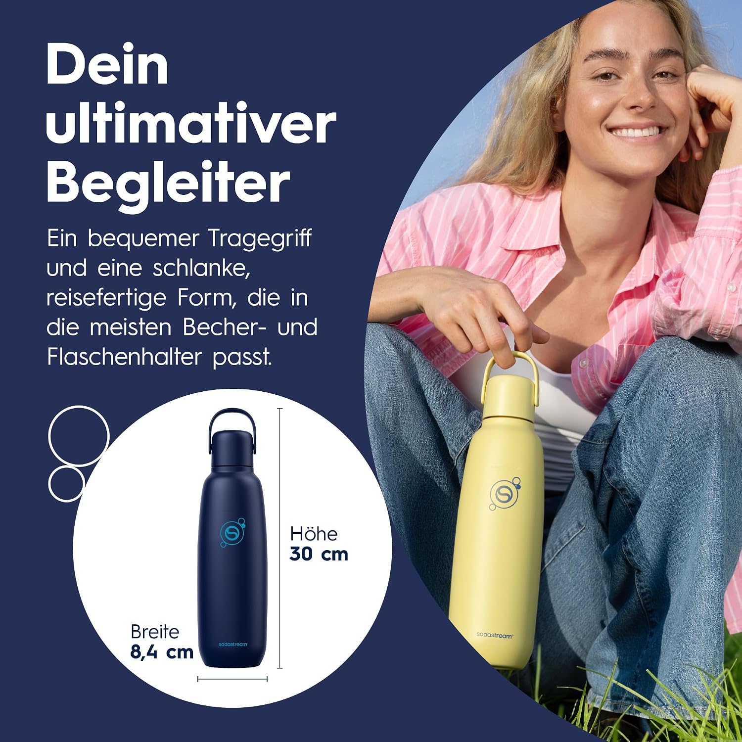 Thumbnail 6 de SodaStream fizz&go COOL Edelstahlflasche 0,9 L – Blueberry, kompatibel mit DUO, E-DUO, TERRA, ART, ENSO