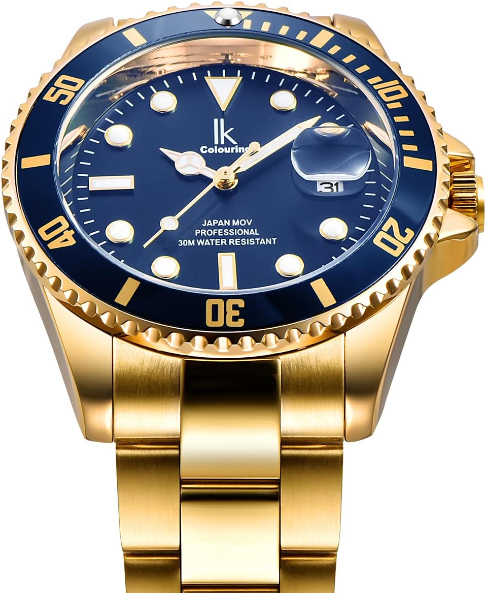 Detalle de Alienwork IK orologio uomo/donna con cinturino in metallo e calendario