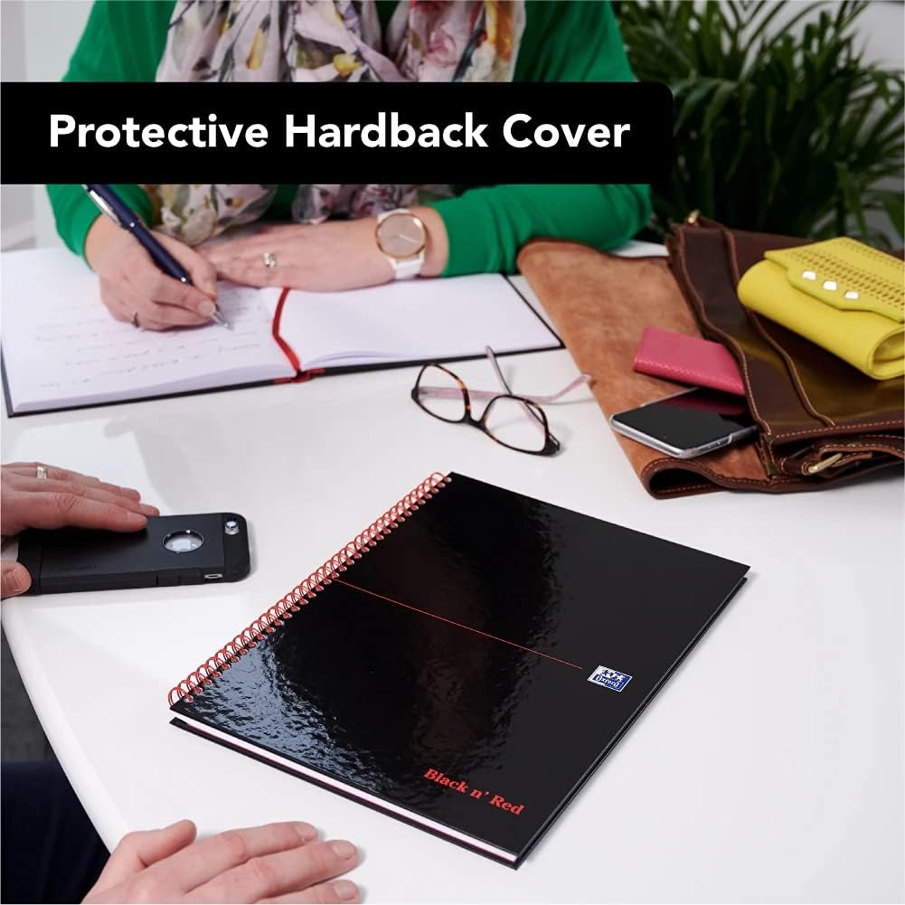 Thumbnail 4 de Oxford Black n' Red A4 Wirebound Notebook 140pp