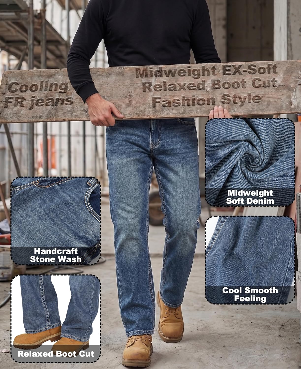 Thumbnail 6 de BOCOMAL FR Work Jeans, 10 oz