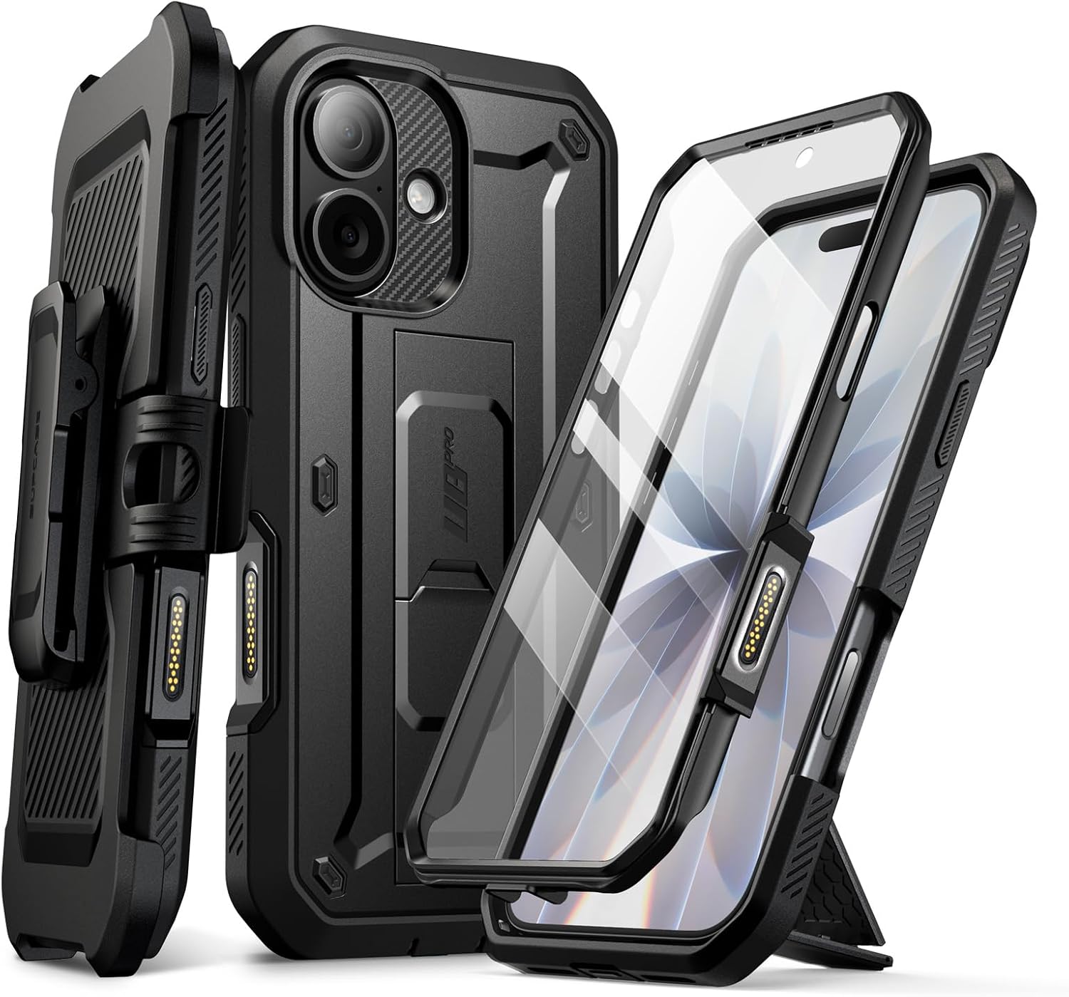Detalle de SUPCASE Unicorn Beetle Pro SUP-iPhone2025-UBPro-SP-Black iPhone 17 Case with Kickstand