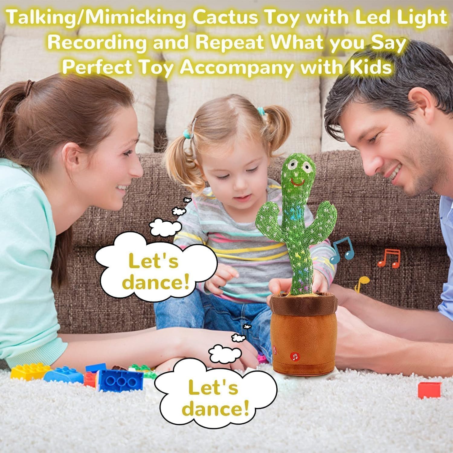 Thumbnail 5 de Edencomer Dancing Talking Cactus Toy