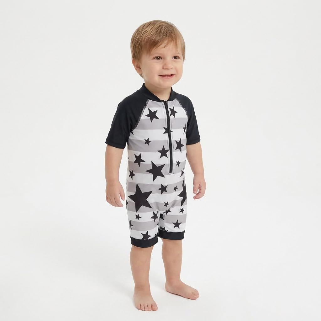 Thumbnail 1 de BONVERANO Baby Jungen Badeanzug mit UV-Schutz 50+ und Reißverschluss vorn