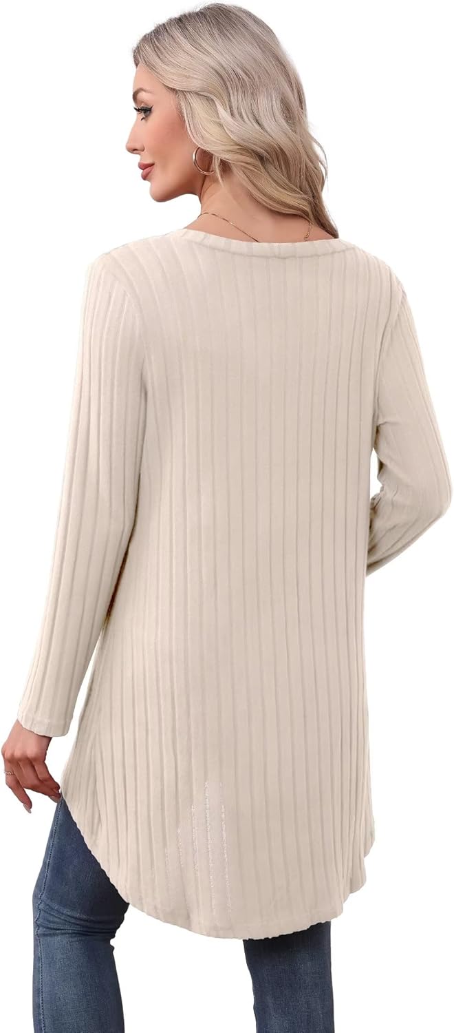 Detalle 2 de YGJIEGENG Womens Cardigans: Lightweight Summer Open Front Knockabout with Pockets
