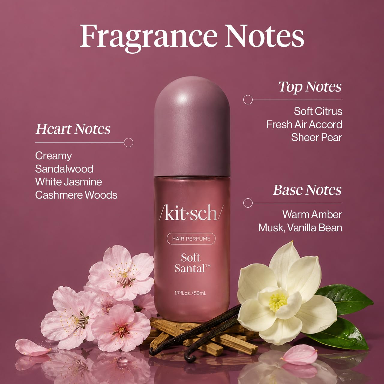 Thumbnail 6 de Kitsch Soft Santal Hair Perfume, 50 mL Hair and Body Mist with Odor-Eliminating Technology