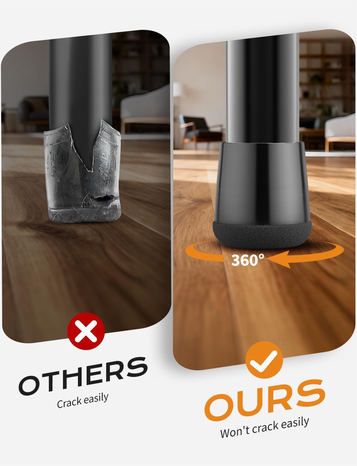 Detalle de Yomanta Silicone Chair Leg Floor Protectors