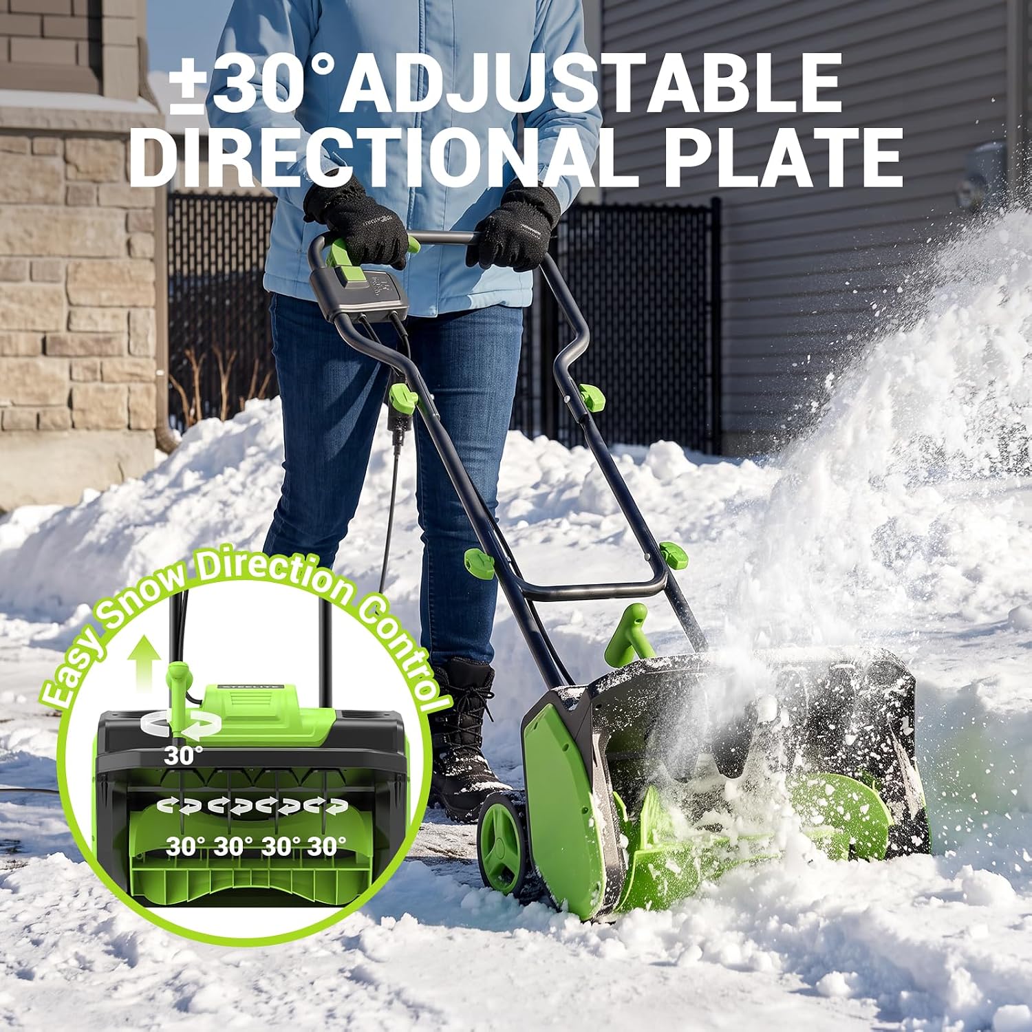Detalle de STEELITE Electric Snow Shovel 17-Inch