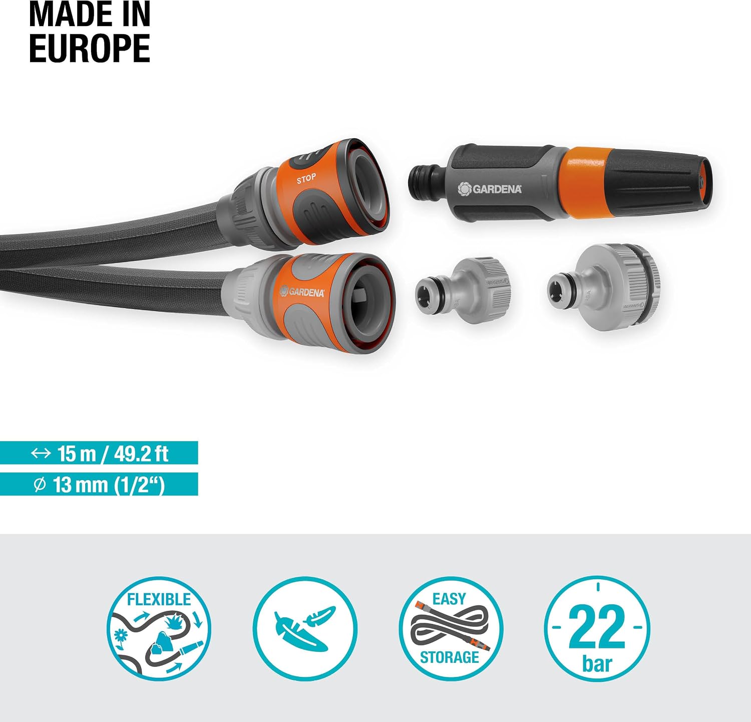 Thumbnail 1 de Gardena Liano Life 15m textile garden hose