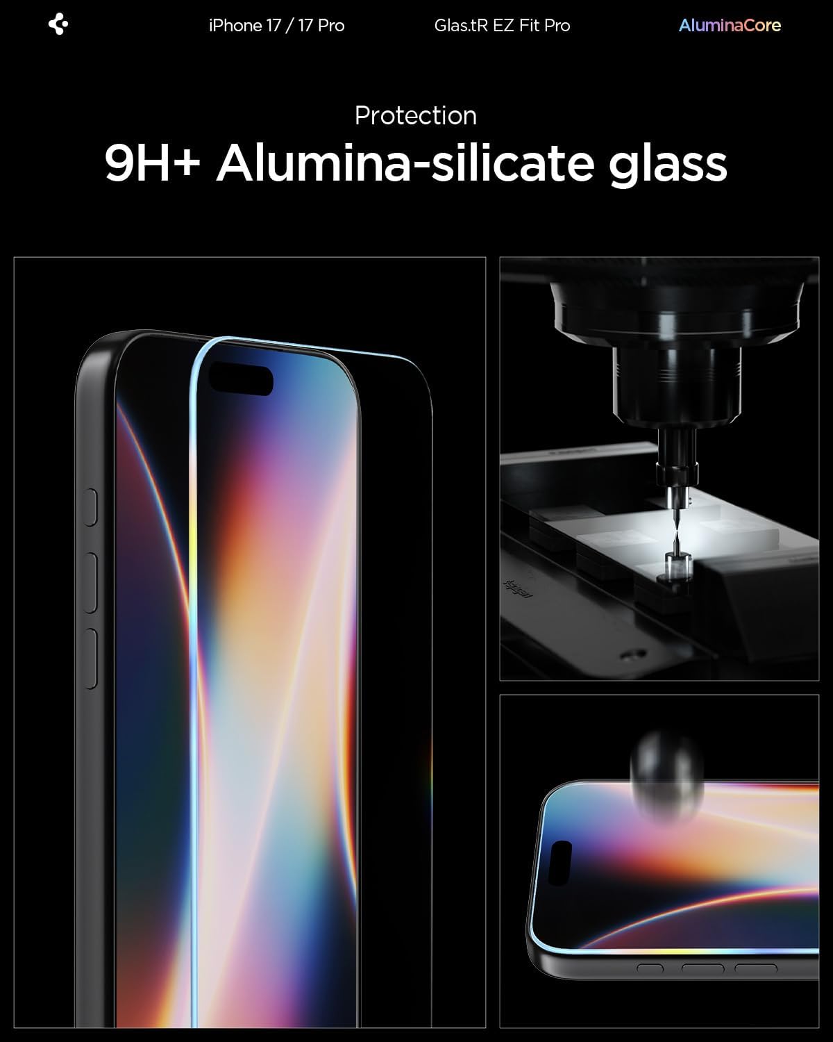 Thumbnail 2 de Spigen Glas.tR EZ Fit Pro — Verre trempé pour iPhone 17 / 17 Pro / 16 Pro (2 pièces)
