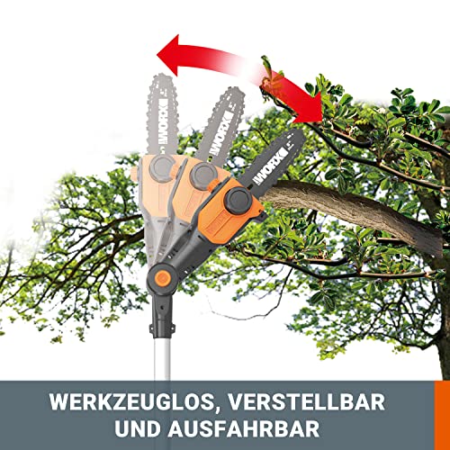 Detalle 2 de WORX WG349E.9 Akku Teleskop-Hochentaster 20V – ohne Akku und Ladegerät