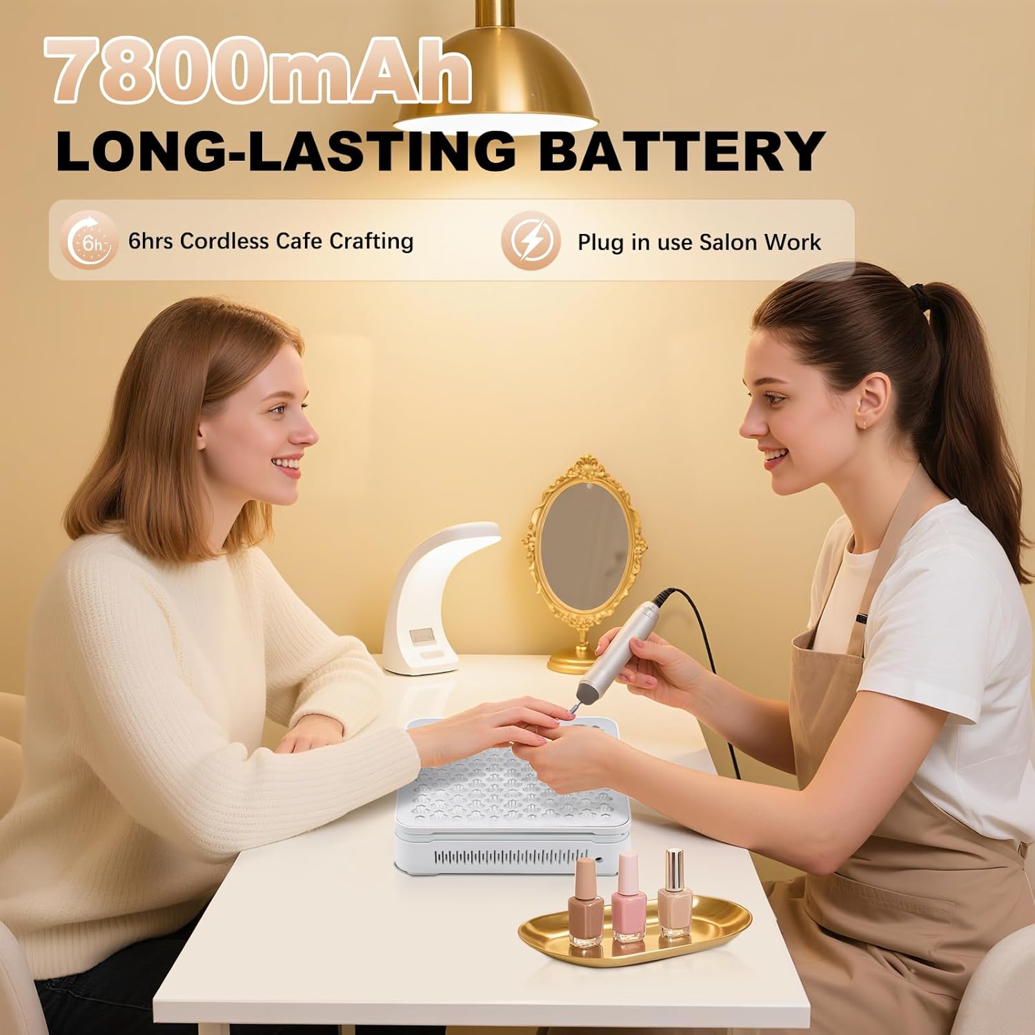 Thumbnail 4 de Nail Dust Collector (1000PA) Cordless by Nail Tech with 10 Speed Levels, Low Noise Suction