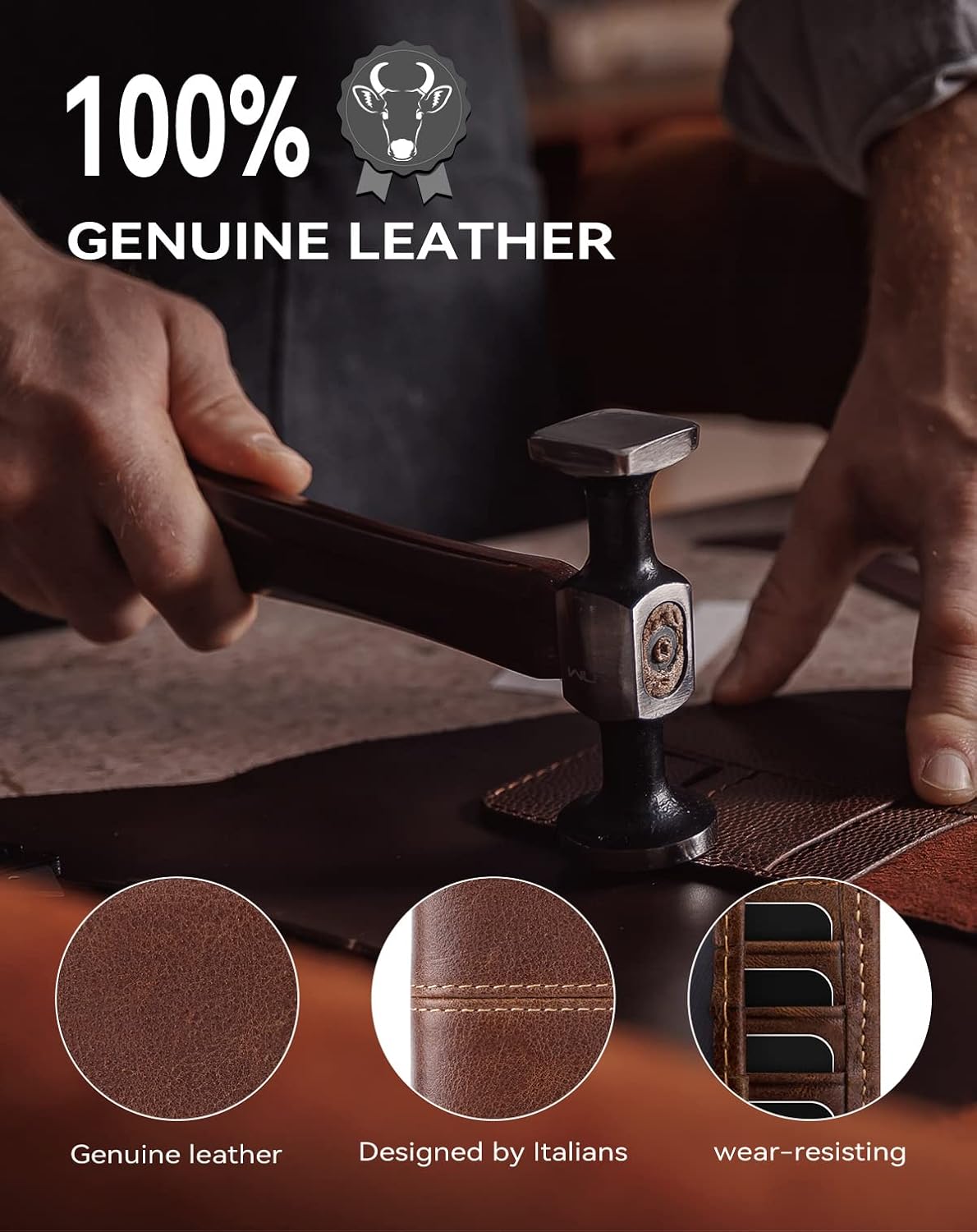 Thumbnail 3 de Swallowmall Bifold Wallet in Genuine Leather