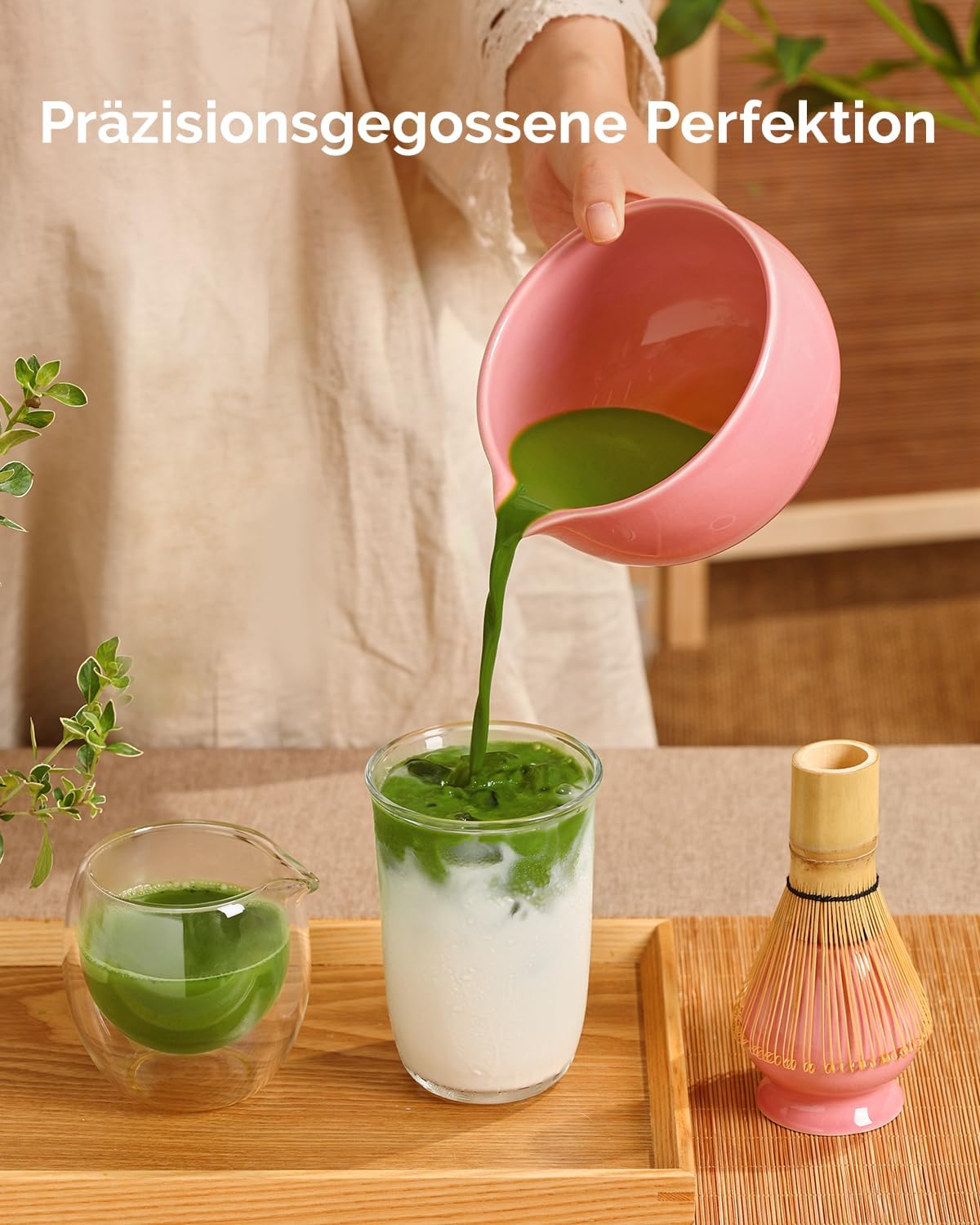 Thumbnail 6 de Maestri House Matcha Besen Set Geschenkset 7-teilig (inkl. Schale, Chasen & Halter) in Rosa
