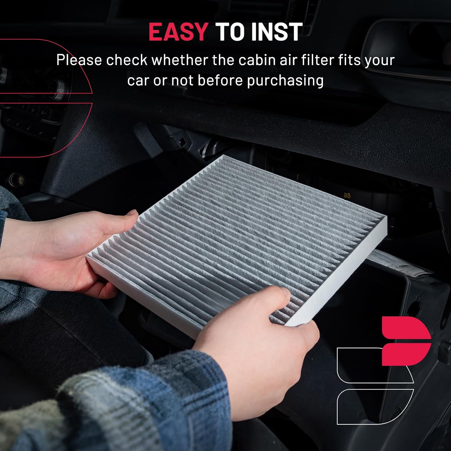 Thumbnail 3 de BDFHYK Cabin Air Filter w/ Activated Carbon (CF10743) for Select Infiniti & Nissan Models
