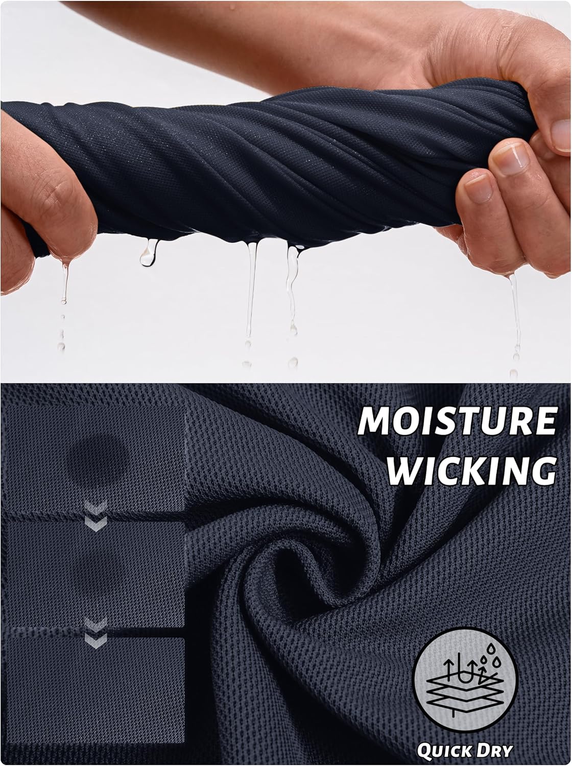 Thumbnail 4 de TACVASEN Men's Breathable Golf Polo Shirt – Quick Dry Short Sleeve