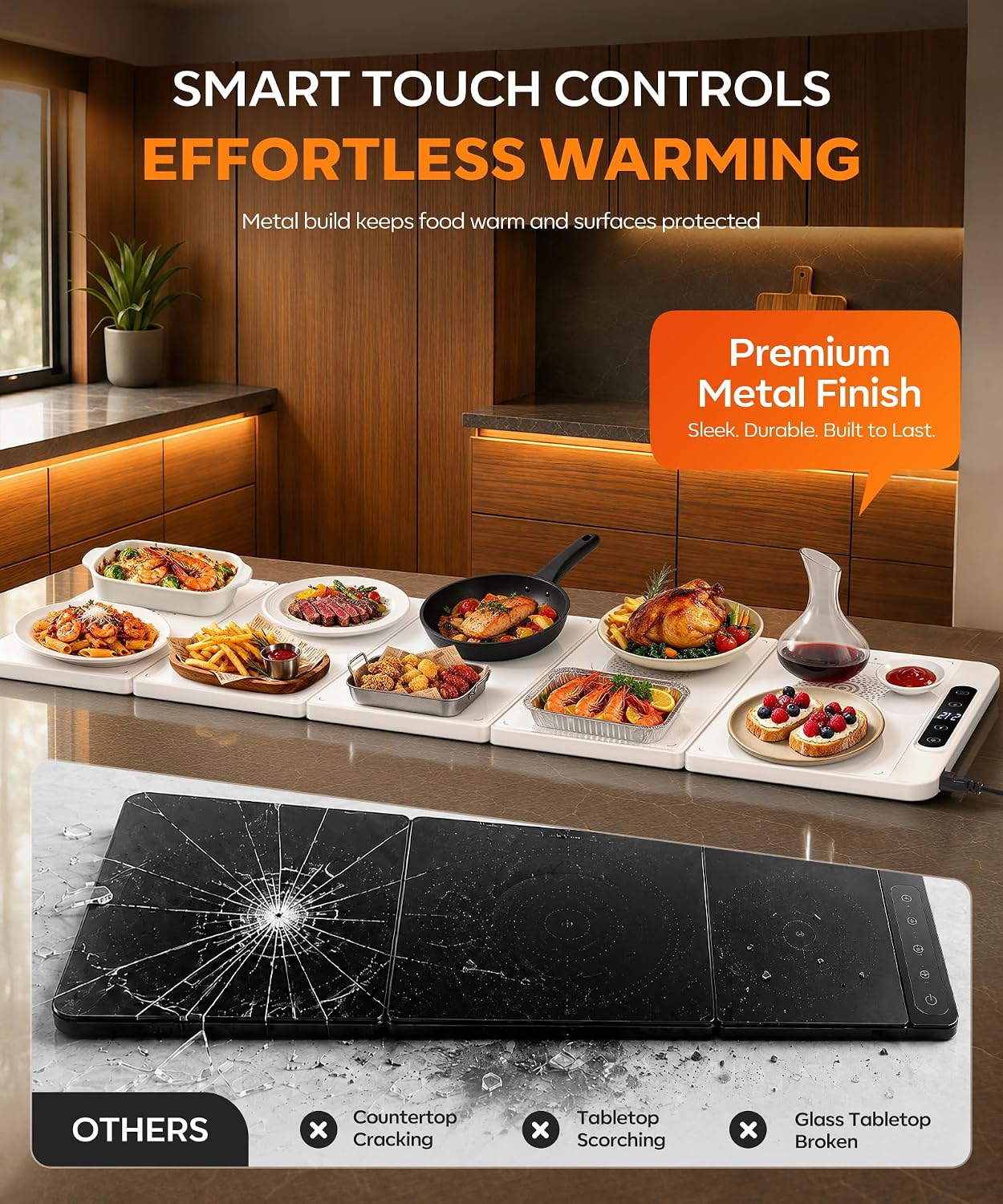 Detalle de TASEVEN Electric Warming Tray, Metal