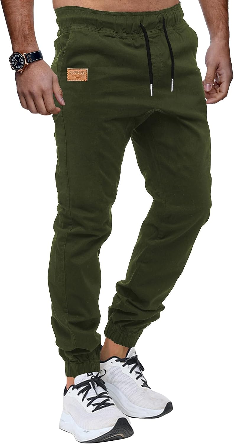 Detalle 2 de VMSUCIJ pantalones hombre casuales deporte