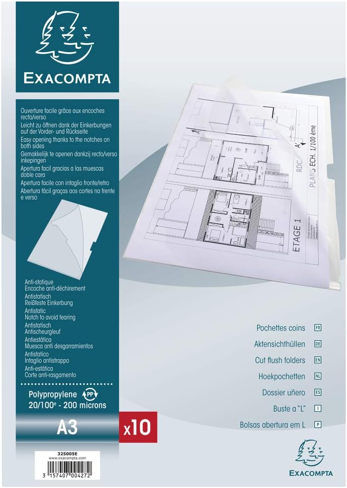 Thumbnail 2 de Exacompta 325005E pochettes coins A3 cristal