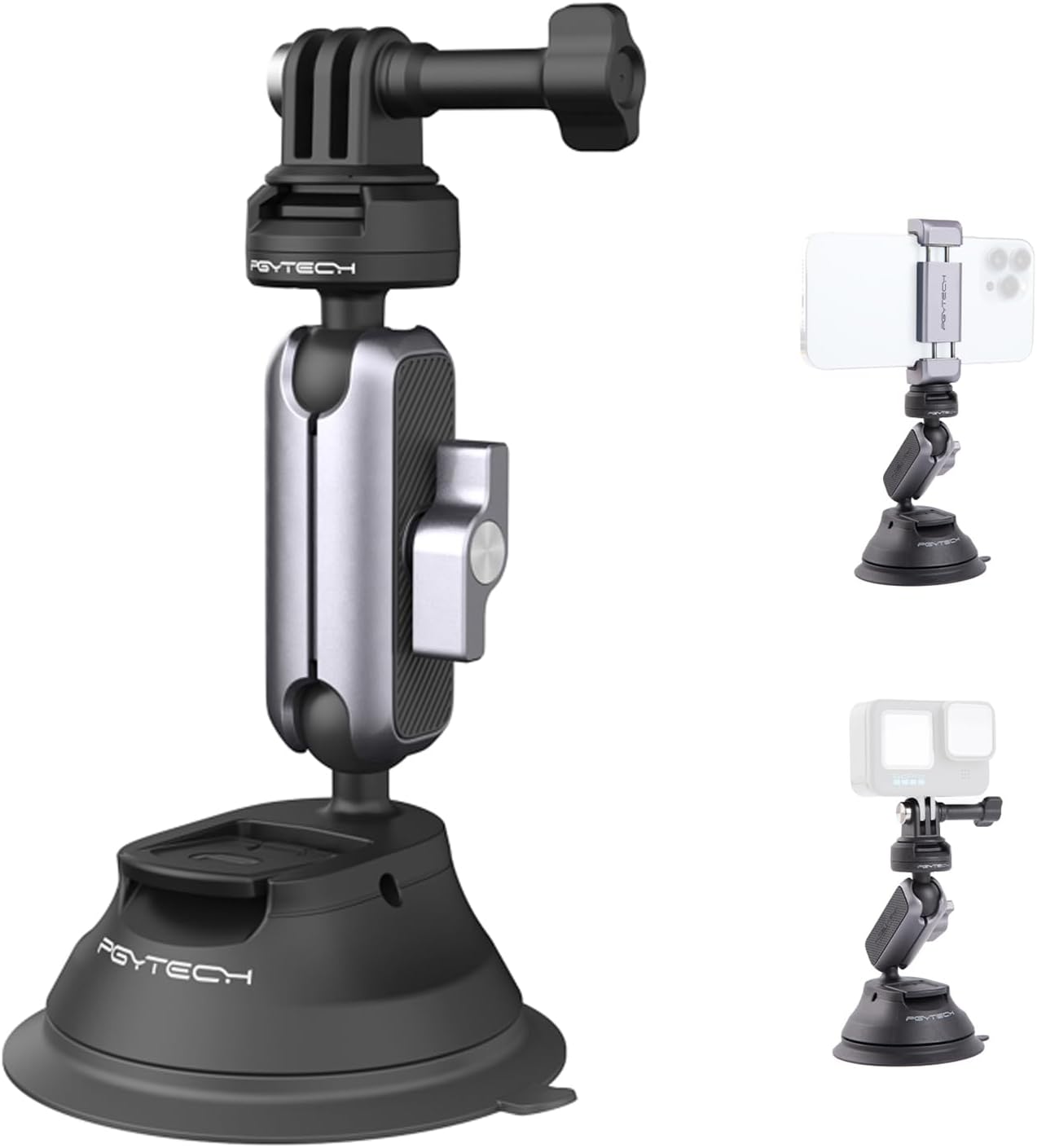 Detalle de PGYTECH CapLock Support à ventouse 360°