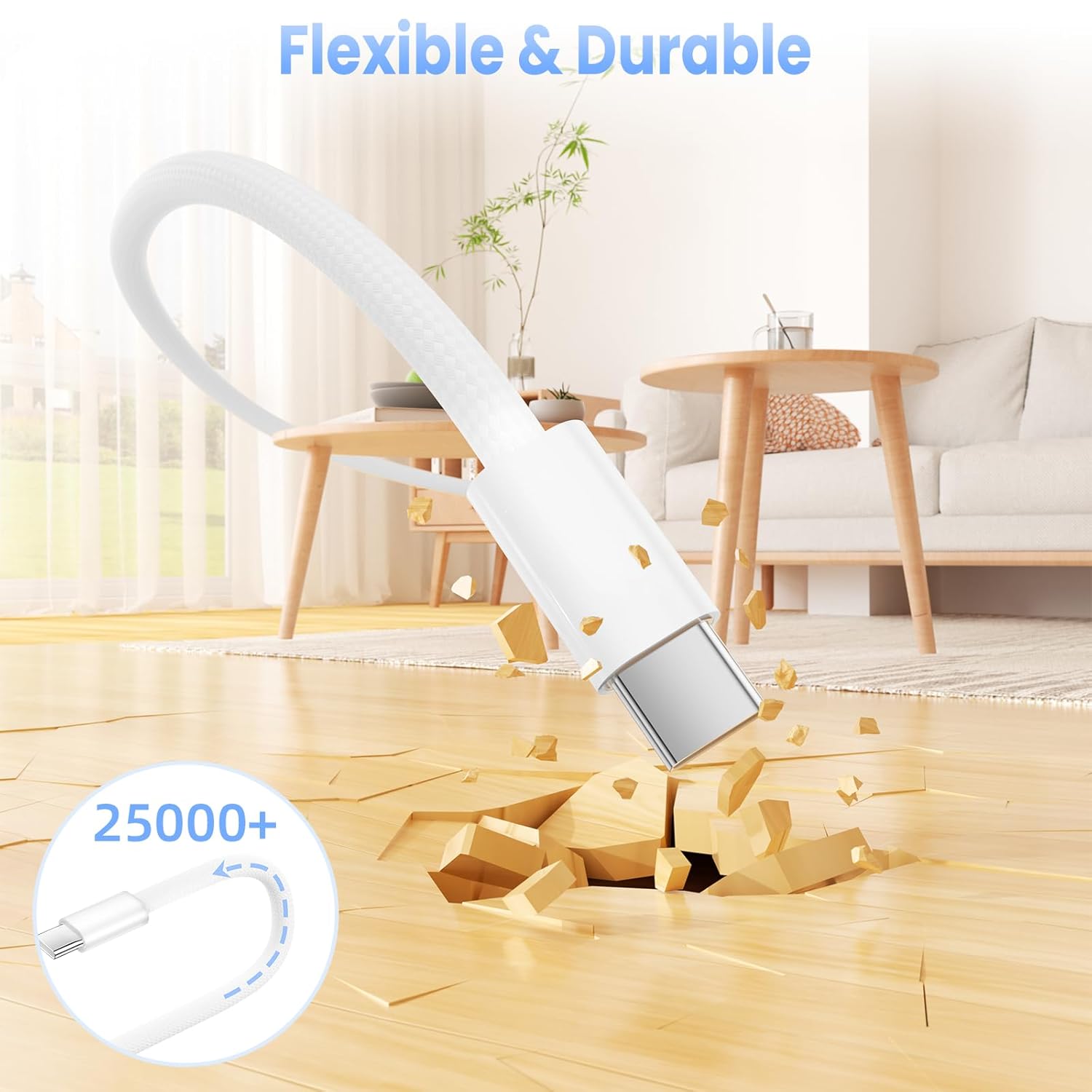 Detalle de USB C Charger Cable 60W 6FT 2‑Pack