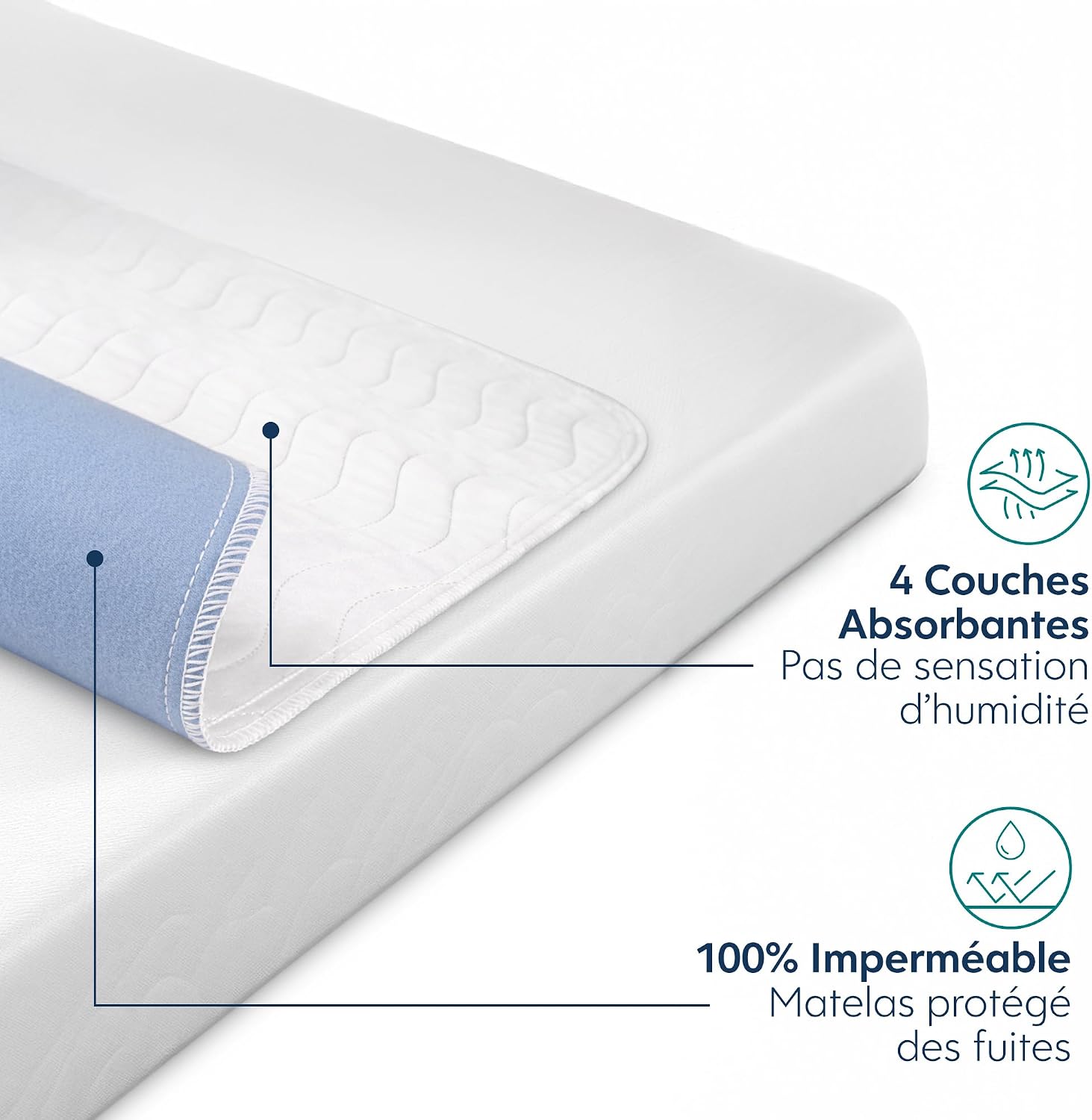 Detalle 2 de Dreamzie Protege Matelas 50 x 70 cm absorbant
