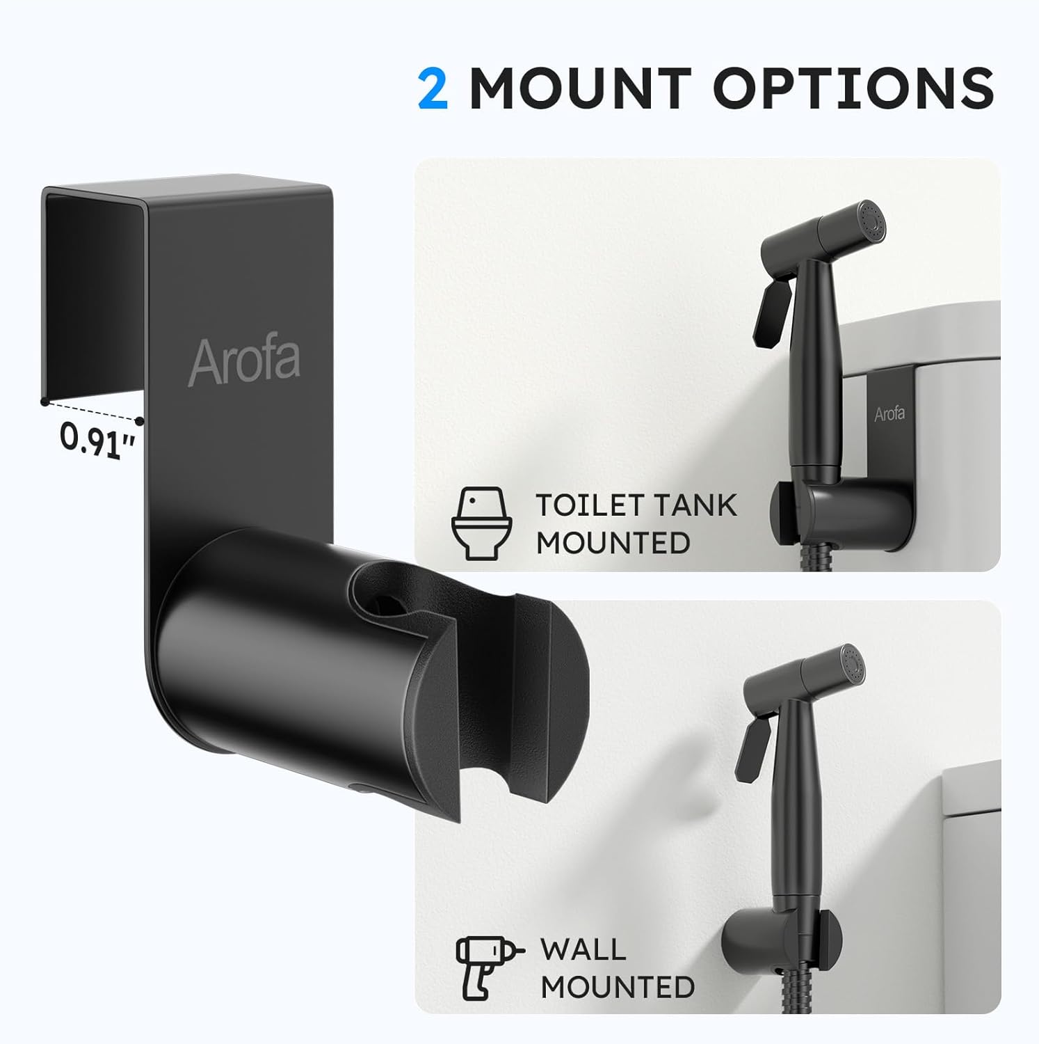 Detalle de Arofa Handheld Bidet Sprayer, Matte Black