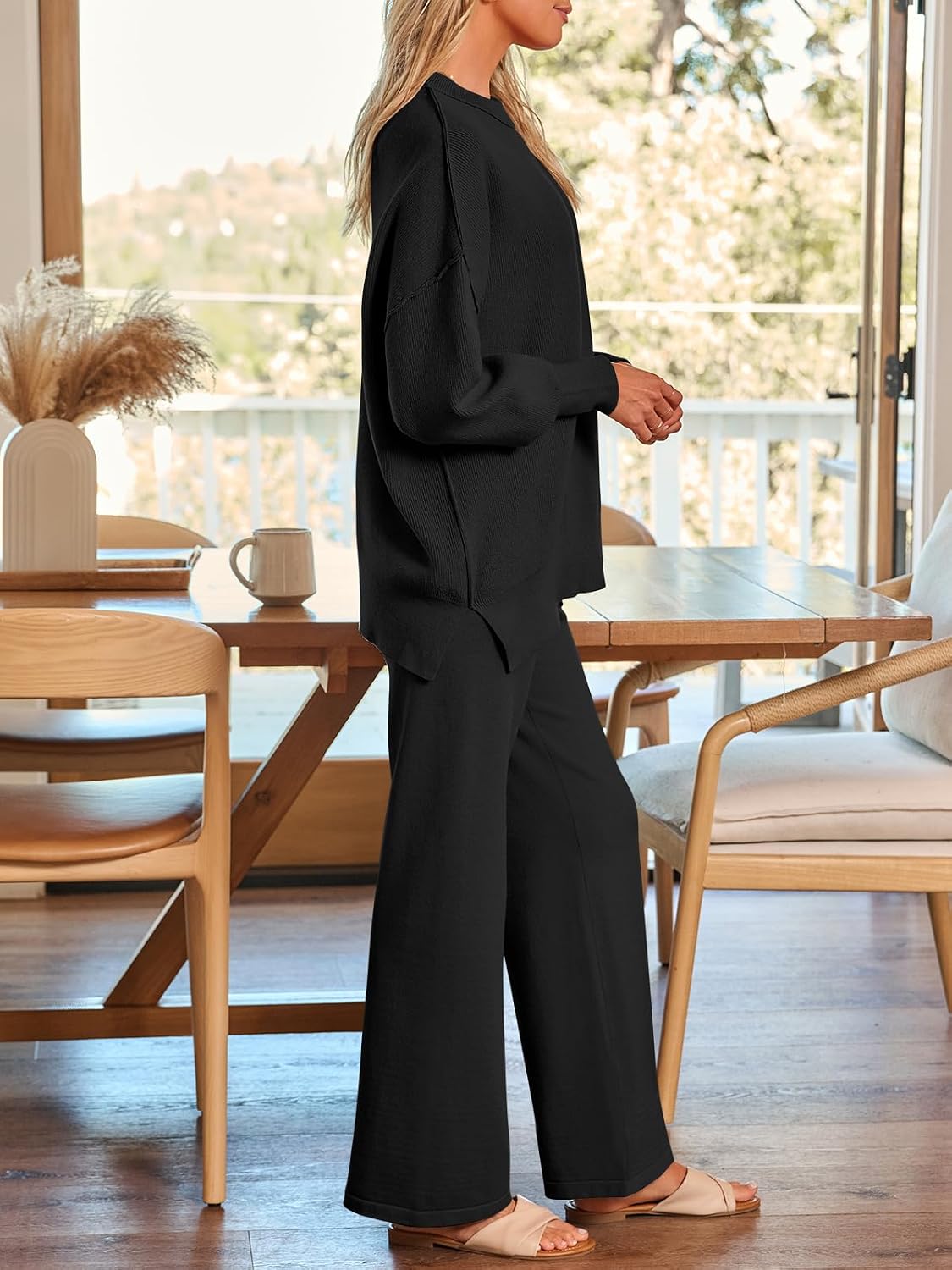 Detalle de LILLUSORY 2-Piece Oversized Knit Sweatsuit Set