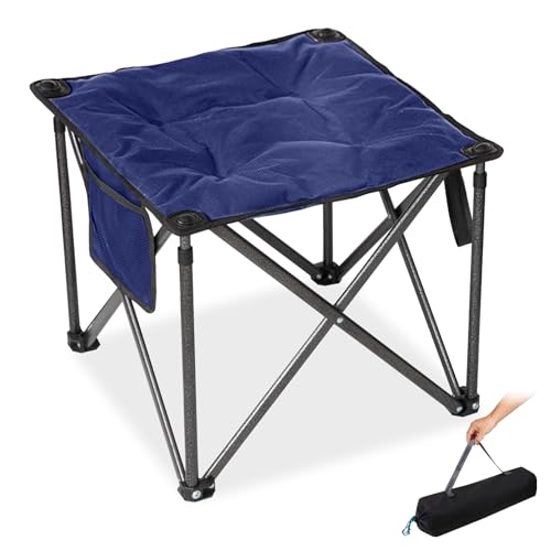 FUNDANGO Campinghocker faltbar, 46 cm Sitzbreite, bis 180 kg, blau