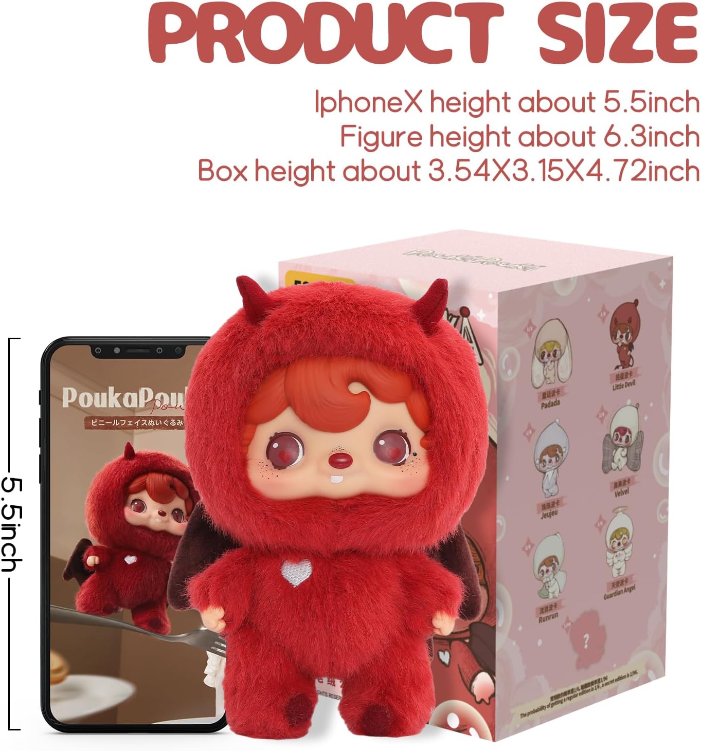 Thumbnail 3 de POUKAPOUKA Mood Bubbles Vinyl Plush Blind Box – 6.3in Collectible Figures