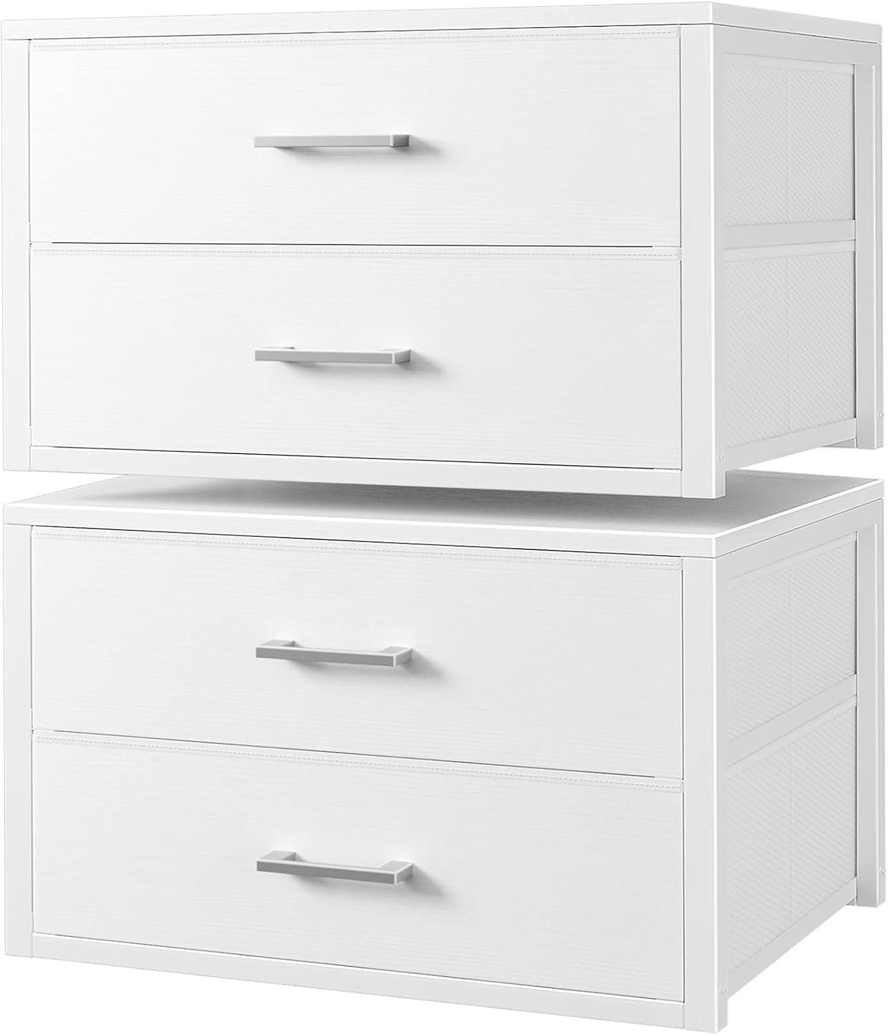 BOLUO 2-Drawer Stackable Fabric Storage Organizer for Closet