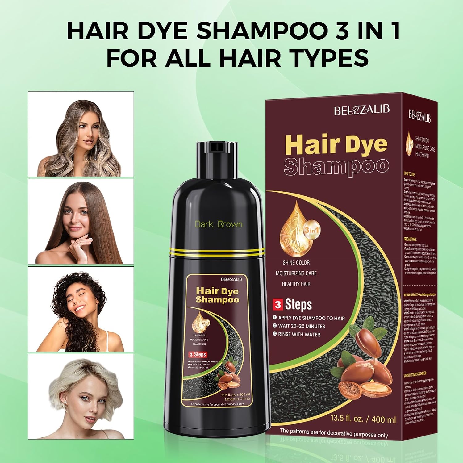 Detalle 2 de Dark Brown Hair Dye Shampoo 13.5 oz