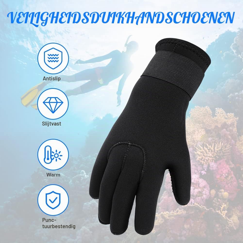 Detalle 2 de AUAUY neopreen duikhandschoenen voor volwassenen, 3 mm en antislip