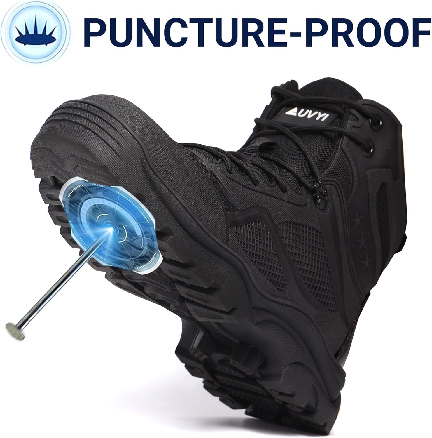 Thumbnail 4 de AUVYI Steel Toe Work Boots for Men - Wide Toe 🔧📍