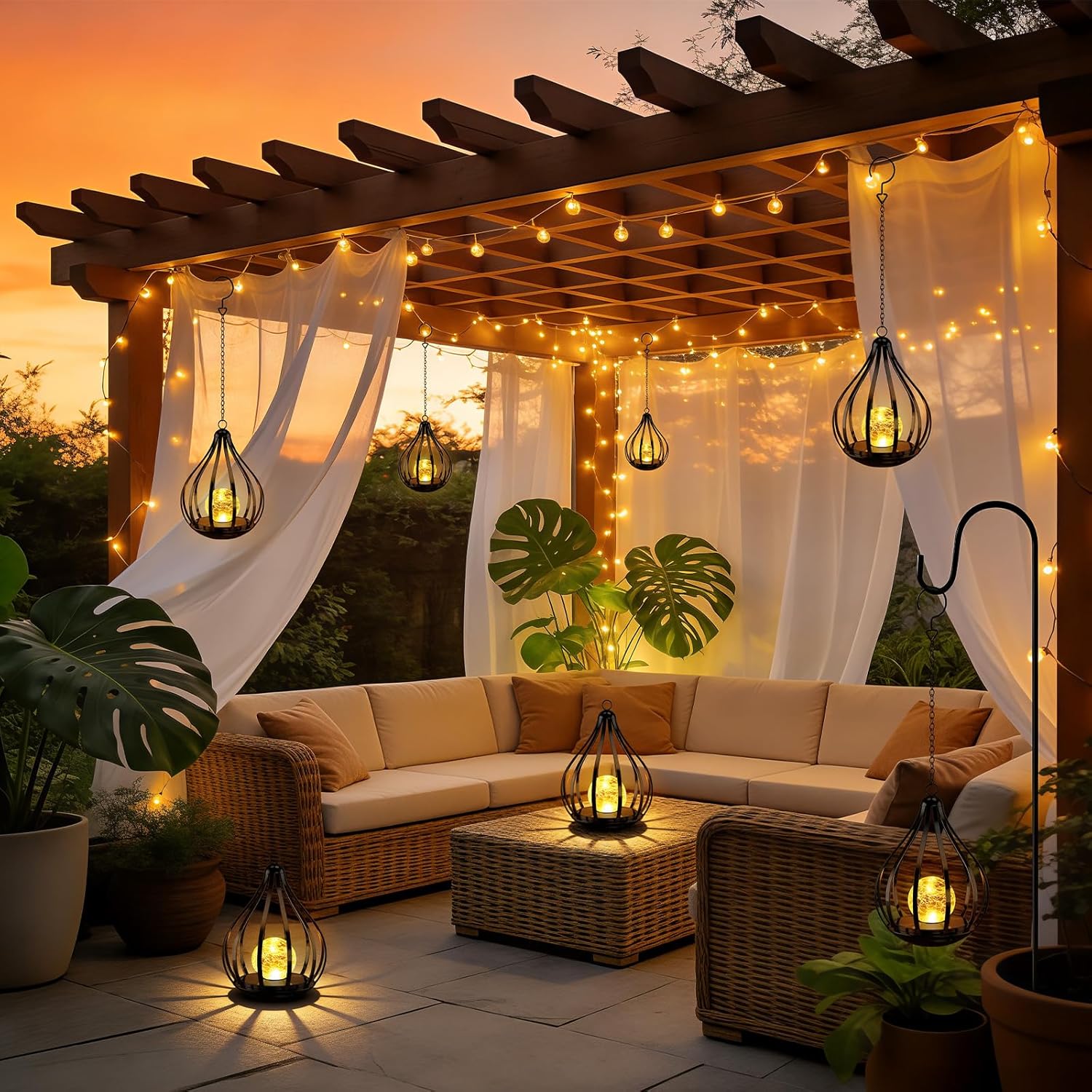 Detalle 2 de KagoLing solar garden lanterns 2 pack