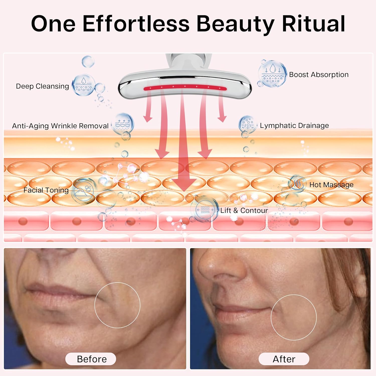 Thumbnail 1 de VRAIKO Masseur de beauté Lilas 7 en 1 – Sculpte et lifte le visage et le cou