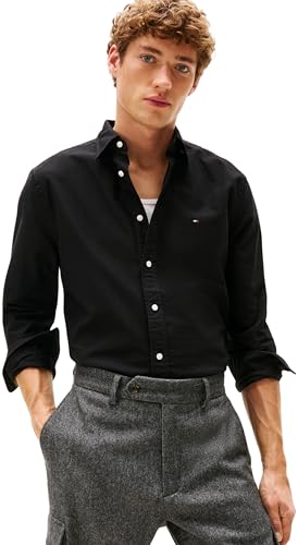 Detalle de Tommy Hilfiger Oxford Shirt camisa XXL Negro